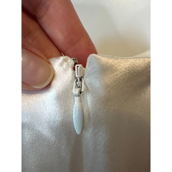 Galvan London NWT Ivory Silk Valencia Cold Shoulder Midi Dress Size 8 - Picture 10 of 15